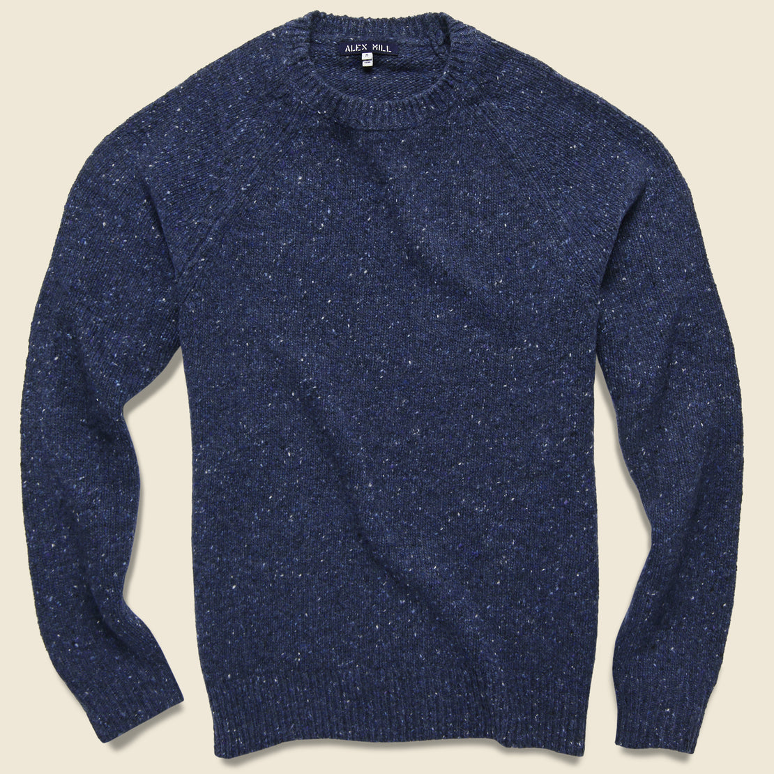 Alex Mill Alpaca Wool Donegal Crew Sweater - Fisherman Blue