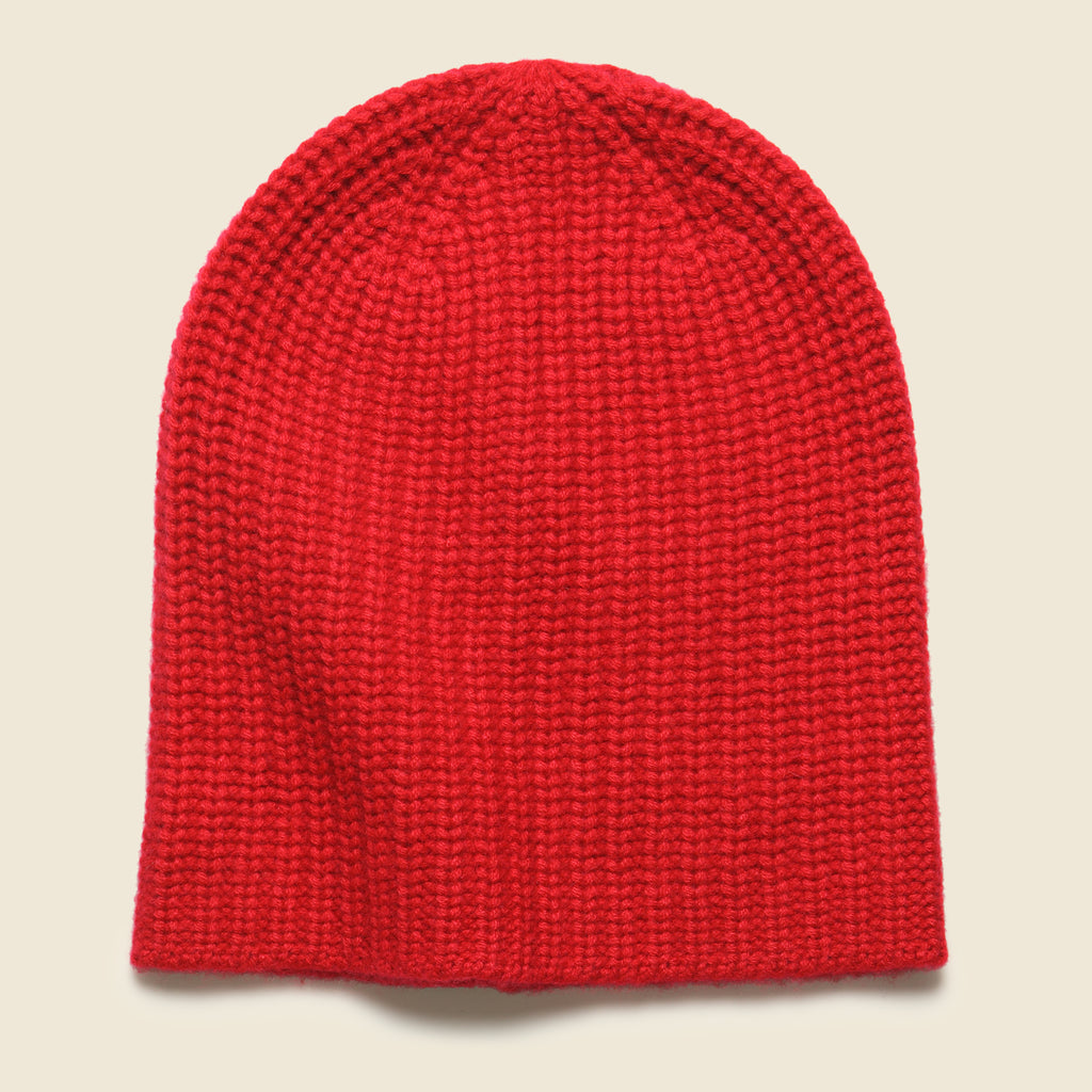 Alex Mill Red Cashmere Beanie Alex Mill Red Cashmere Knitted Beanie - Red Hats  main image 2
