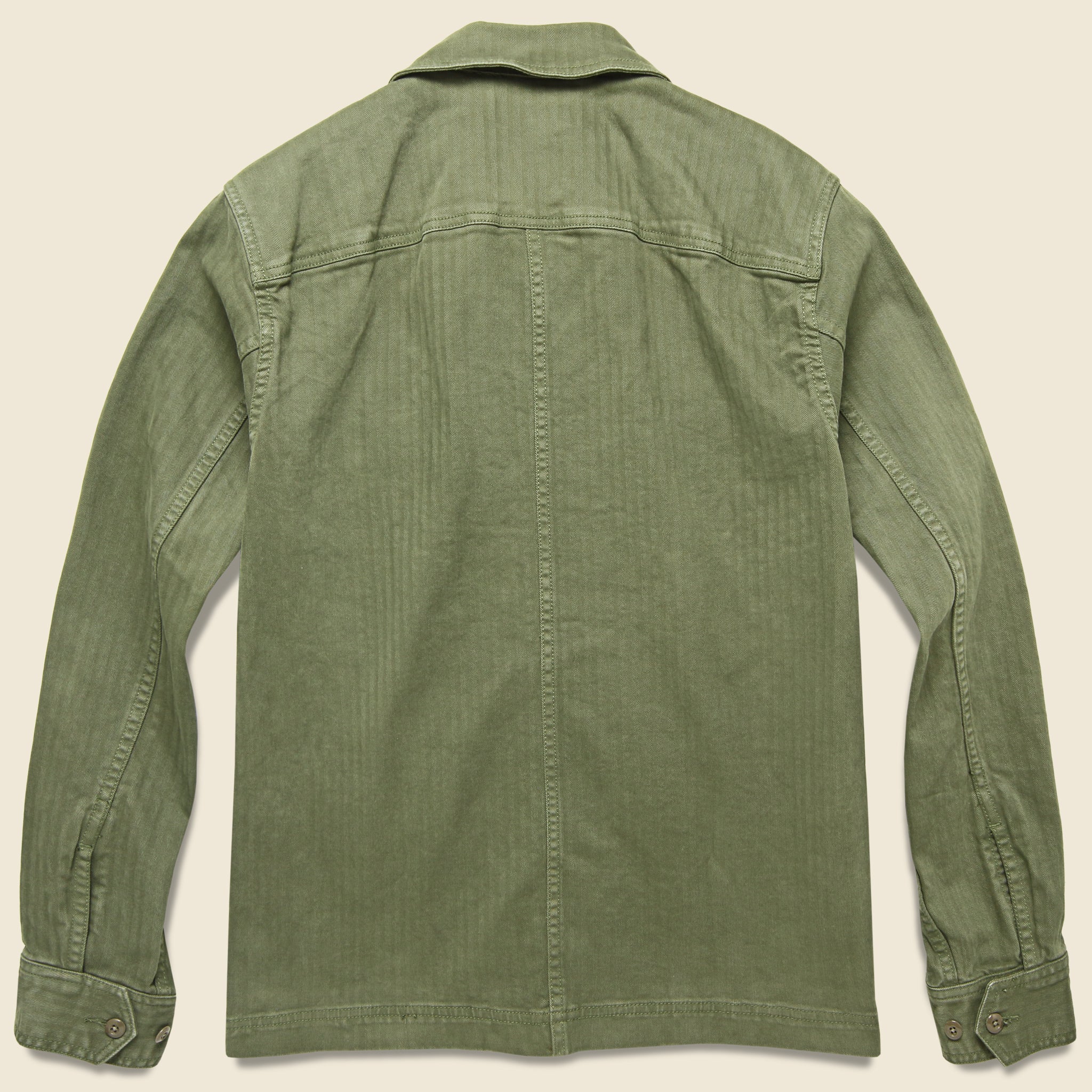 
                          Herringbone Army Jacket - Olive - Alex Mill - STAG Provisions - Outerwear - Coat / Jacket
                        