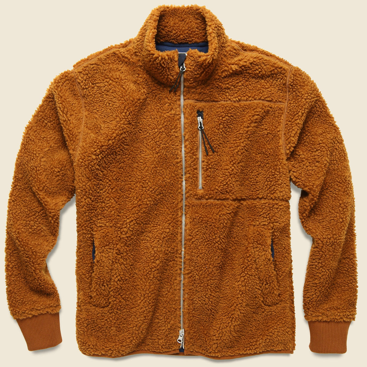 Zip Sherpa Jacket - Toffee