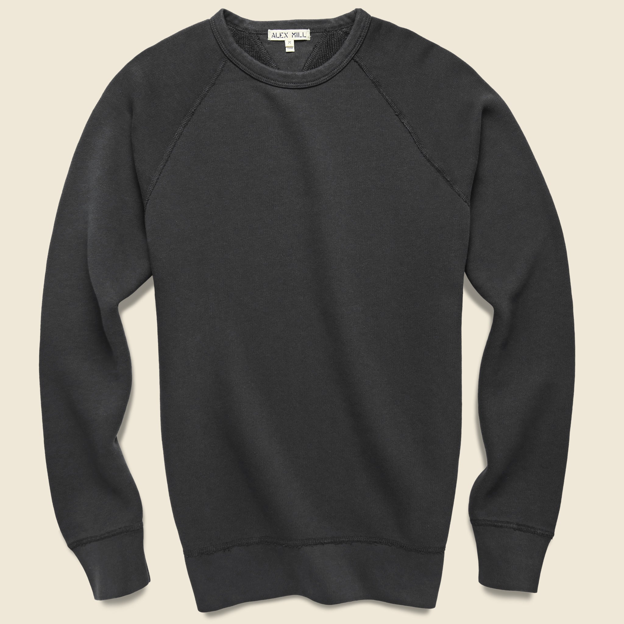 French Terry Sweatshirt - Black - Alex Mill - STAG Provisions - Tops - Fleece / Sweatshirt