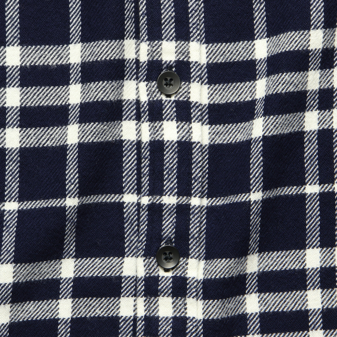 Plaid Patch & Flap Flannel - White/Navy - Alex Mill - STAG Provisions - Tops - L/S Woven - Plaid