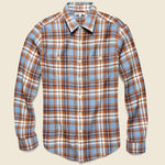 Fall Plaid Chore Shirt - Light Blue/Tan - Alex Mill - STAG Provisions - Tops - L/S Woven - Plaid