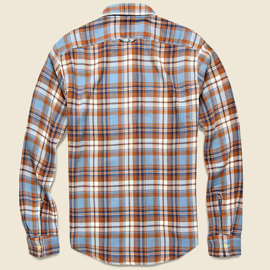 Fall Plaid Chore Shirt - Light Blue/Tan - Alex Mill - STAG Provisions - Tops - L/S Woven - Plaid