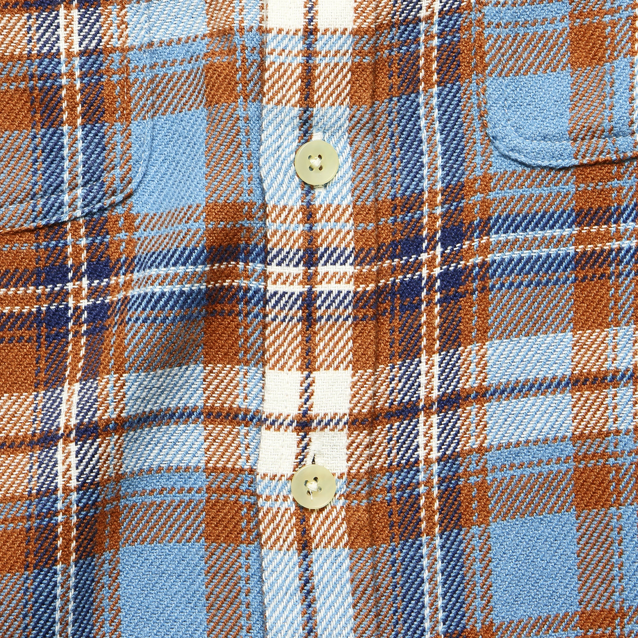 
                          Fall Plaid Chore Shirt - Light Blue/Tan - Alex Mill - STAG Provisions - Tops - L/S Woven - Plaid
                        