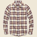 Plaid Patch & Flap Flannel - Burgundy/Ivory - Alex Mill - STAG Provisions - Tops - L/S Woven - Plaid
