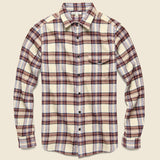 Plaid Patch & Flap Flannel - Burgundy/Ivory - Alex Mill - STAG Provisions - Tops - L/S Woven - Plaid