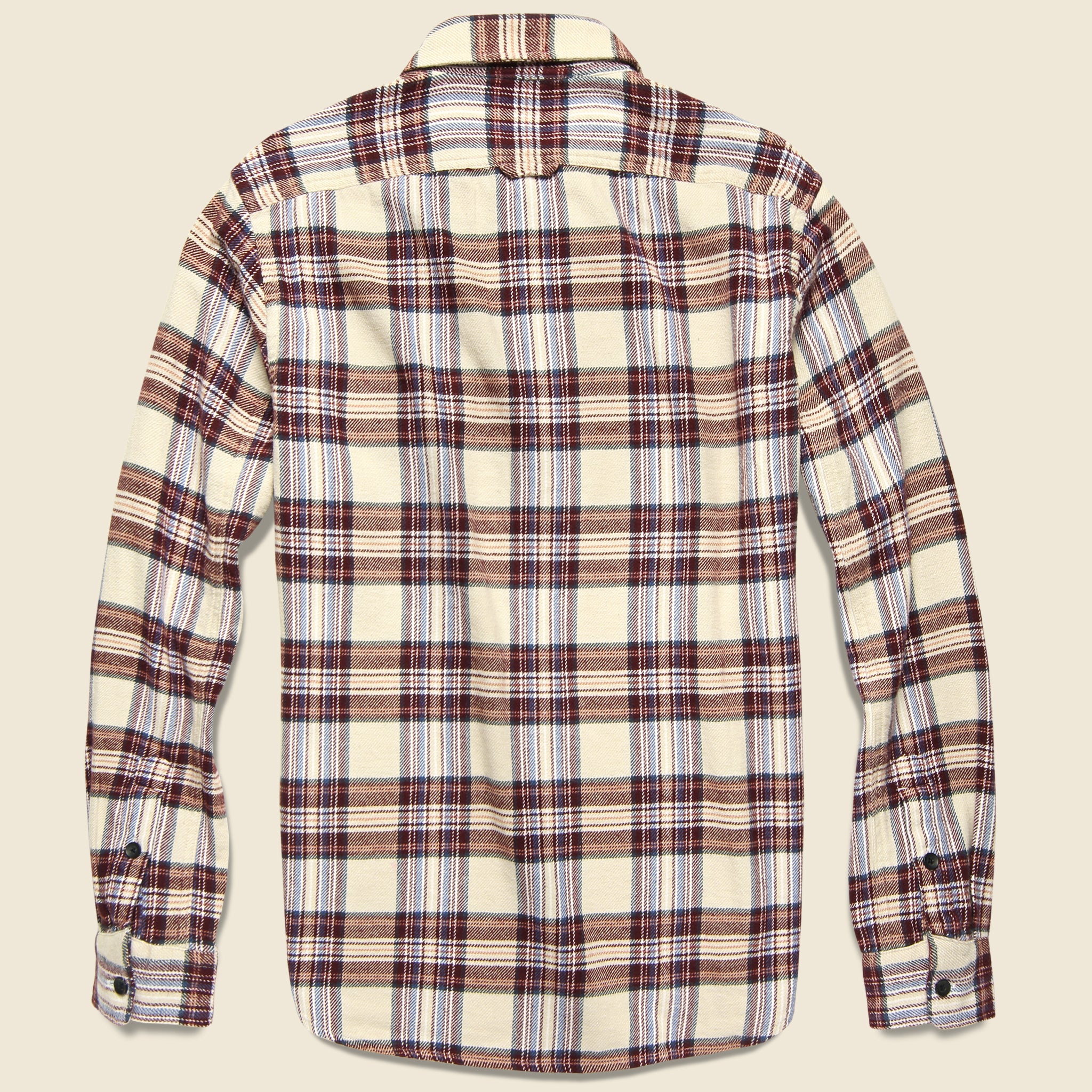 Plaid Patch & Flap Flannel - Burgundy/Ivory - Alex Mill - STAG Provisions - Tops - L/S Woven - Plaid