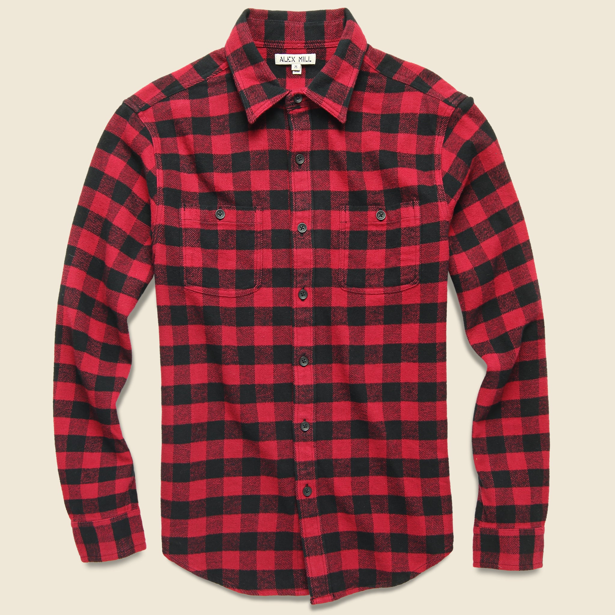 Buffalo Plaid Chore Flannel - Red - Alex Mill - STAG Provisions - Tops - L/S Woven - Plaid