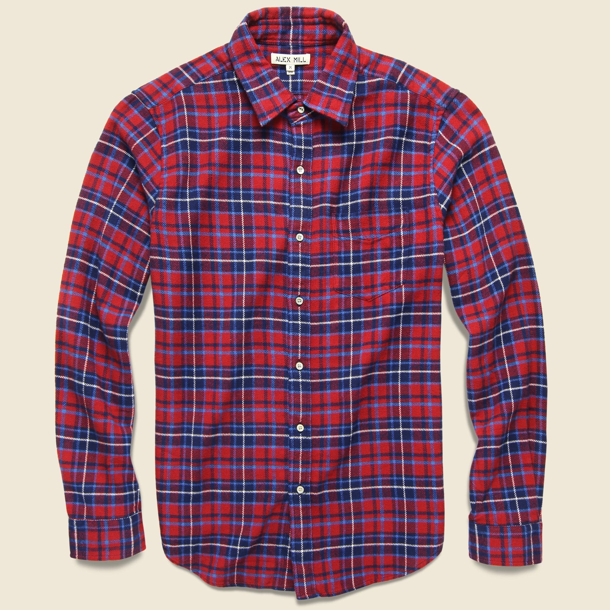 Standard Flannel - Red/Navy - Alex Mill - STAG Provisions - Tops - L/S Woven - Plaid