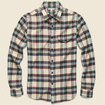 Plaid Patch & Flap Flannel - Ivory/Navy - Alex Mill - STAG Provisions - Tops - L/S Woven - Plaid