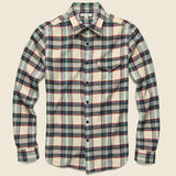 Plaid Patch & Flap Flannel - Ivory/Navy - Alex Mill - STAG Provisions - Tops - L/S Woven - Plaid