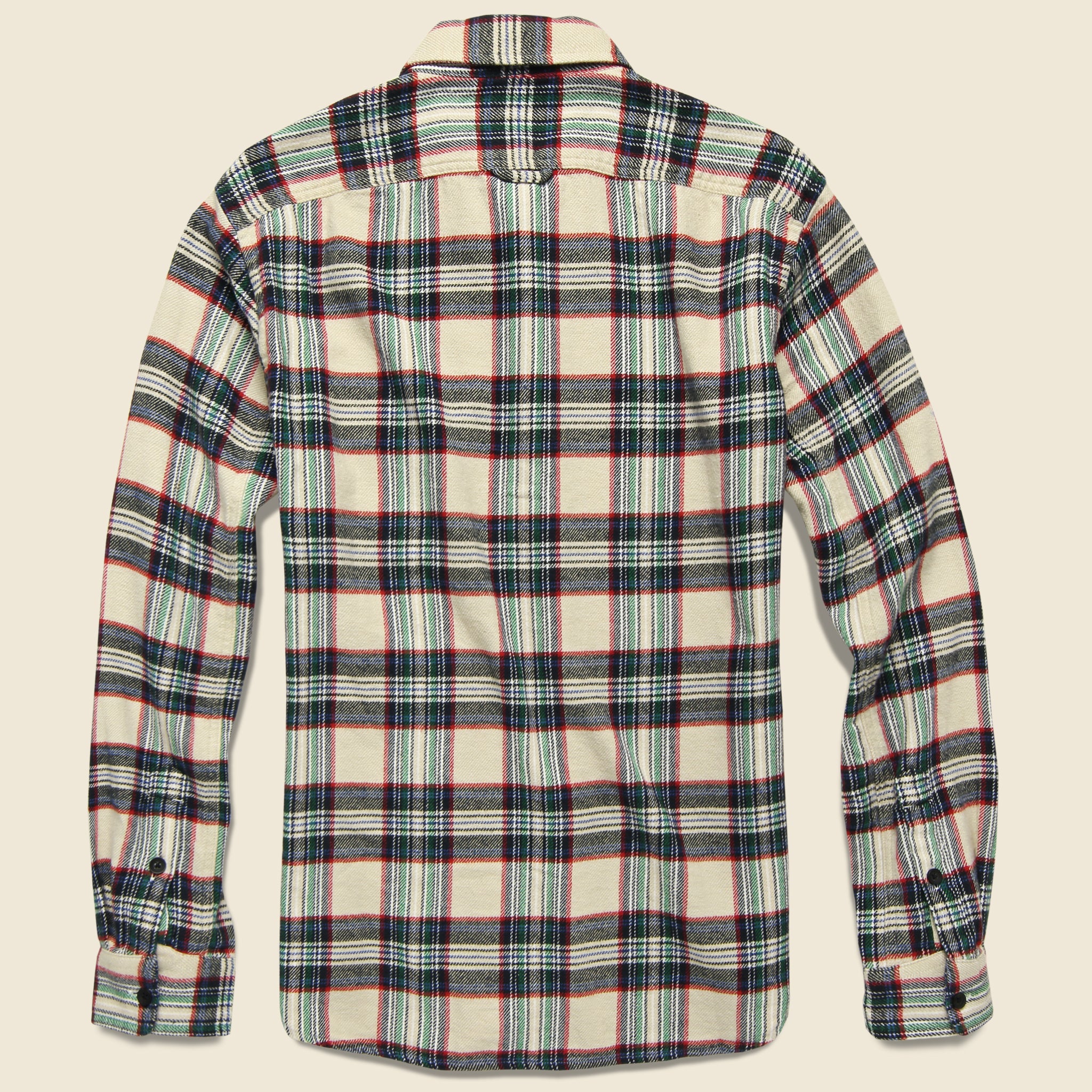 Plaid Patch & Flap Flannel - Ivory/Navy - Alex Mill - STAG Provisions - Tops - L/S Woven - Plaid