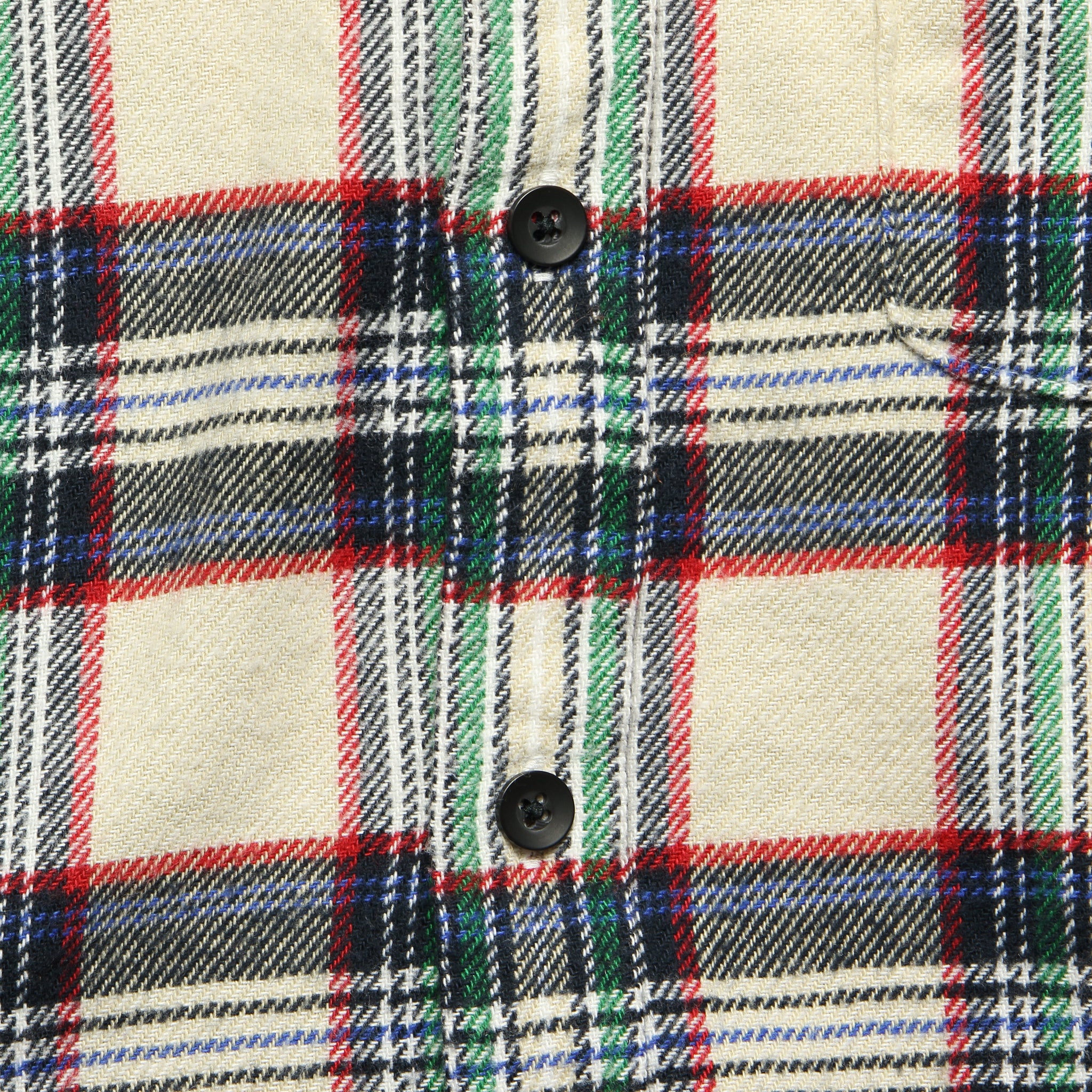Plaid Patch & Flap Flannel - Ivory/Navy - Alex Mill - STAG Provisions - Tops - L/S Woven - Plaid
