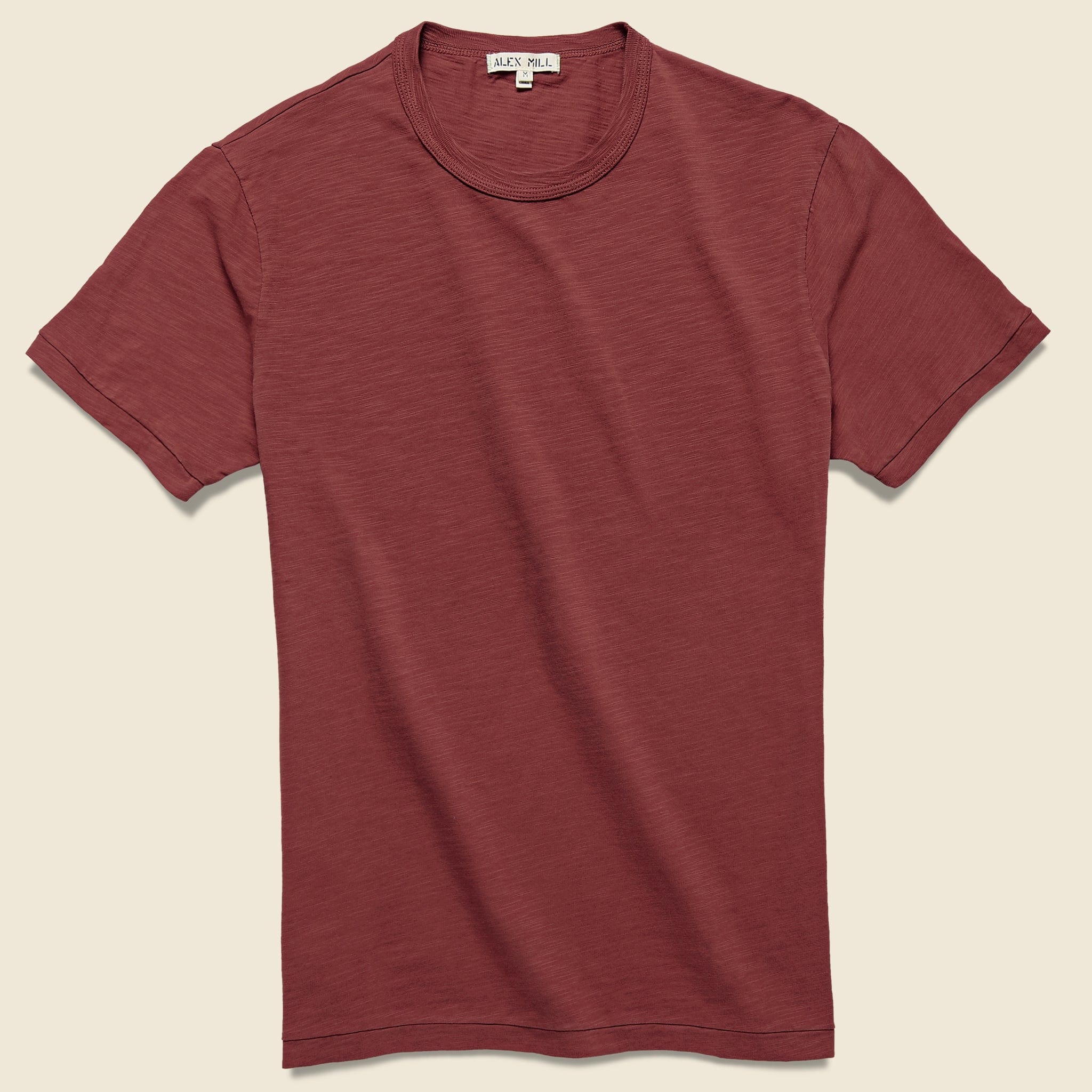 Standard Slub Cotton Tee - Bordeaux - Alex Mill - STAG Provisions - Tops - S/S Tee