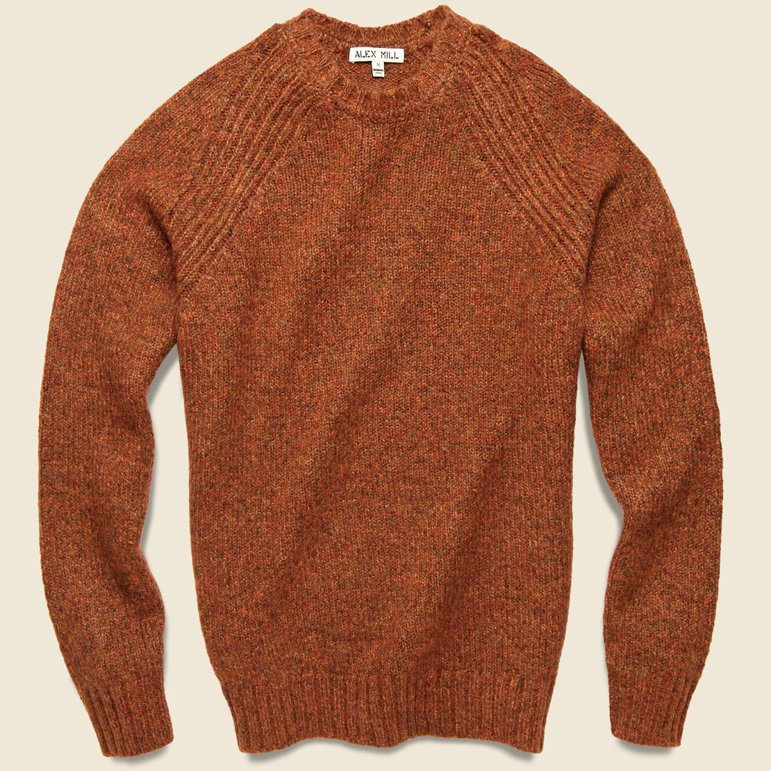 Alex Mill Fuzzy Raglan Crewneck Sweater - Toffee