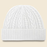 Cashmere Cable Beanie - Chalk - Alex Mill - STAG Provisions - Accessories - Hats