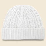 Cashmere Cable Beanie - Chalk - Alex Mill - STAG Provisions - Accessories - Hats