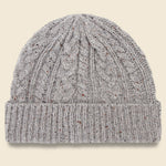 Cashmere Cable Beanie - Grey Donegal - Alex Mill - STAG Provisions - Accessories - Hats