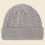Cashmere Cable Beanie - Grey Donegal - Alex Mill - STAG Provisions - Accessories - Hats
