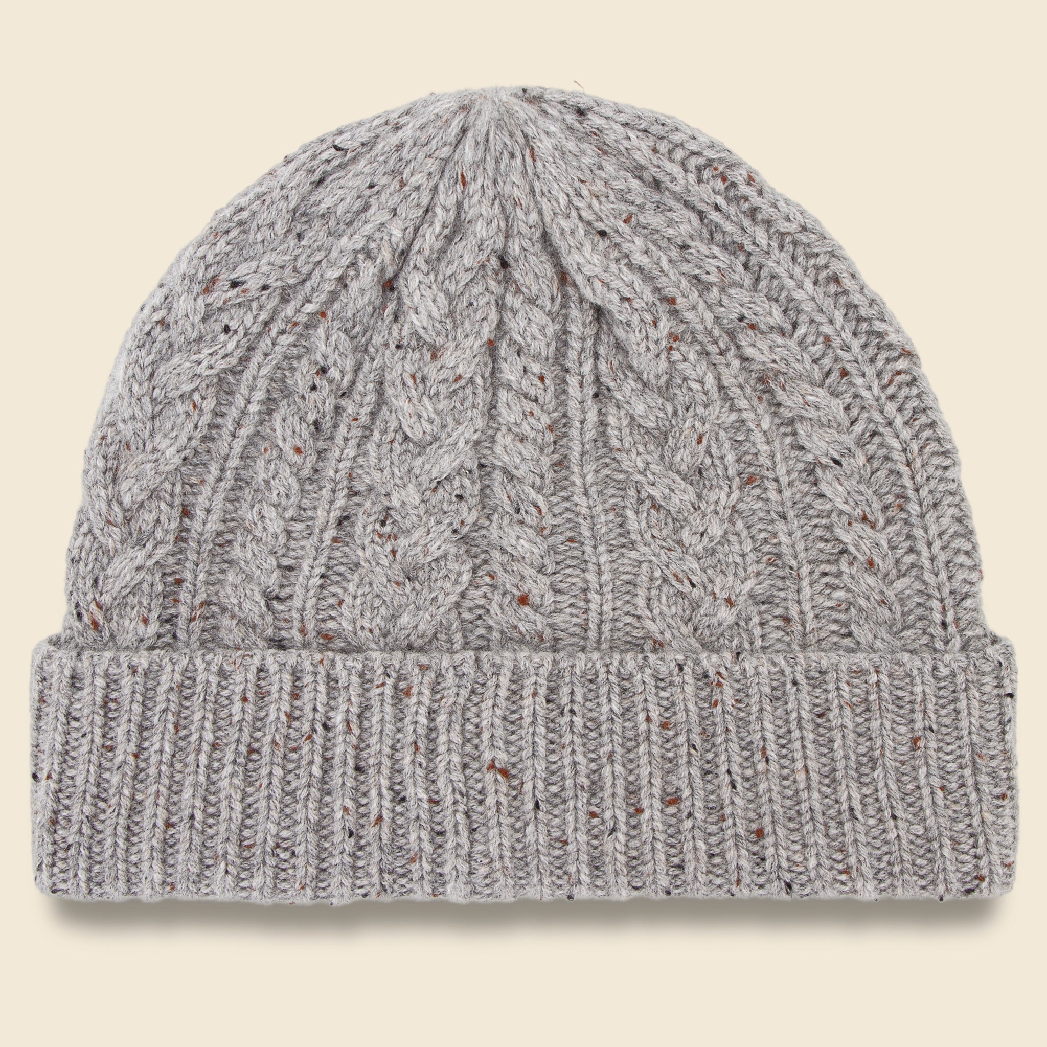 Cashmere Cable Beanie - Grey Donegal - Alex Mill - STAG Provisions - Accessories - Hats