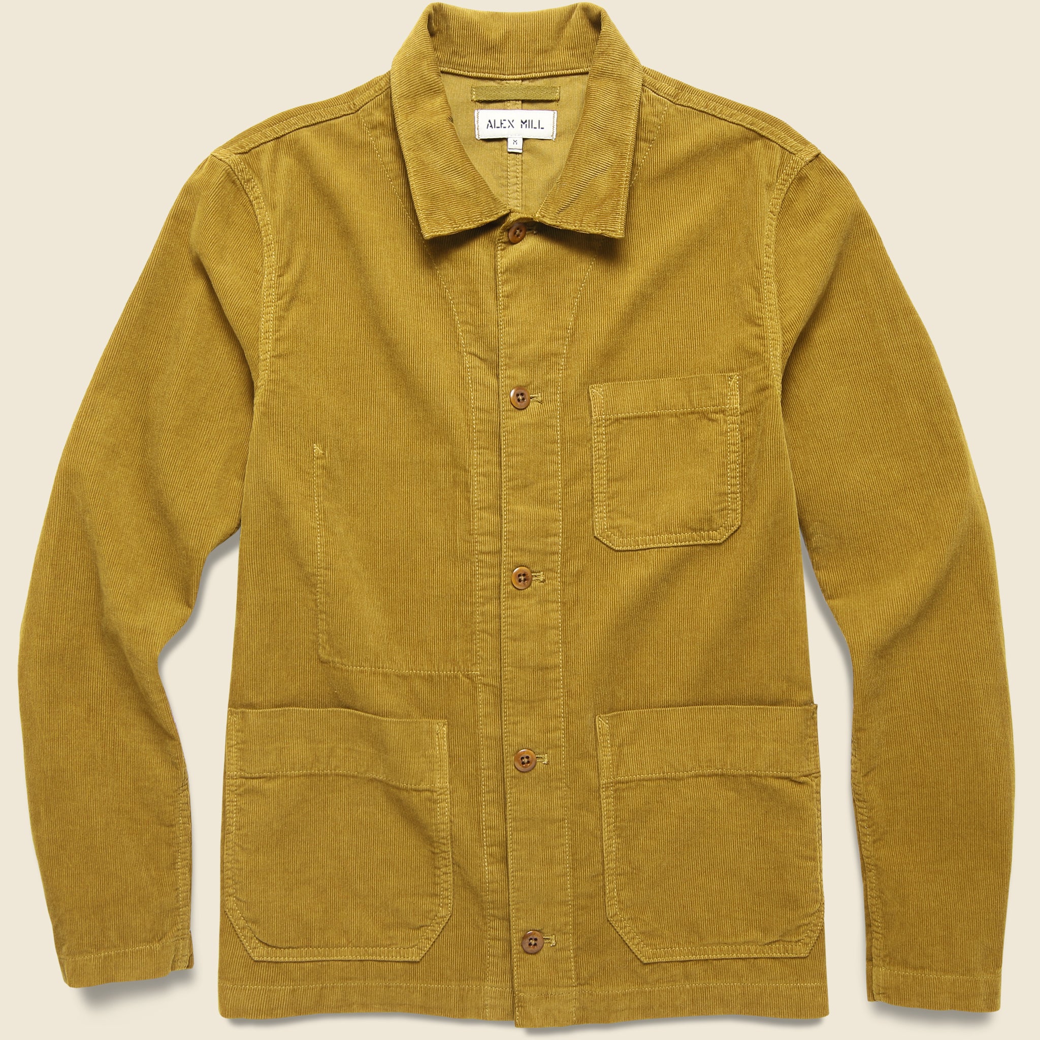 Fine Corduroy Work Jacket  - Golden Khaki - Alex Mill - STAG Provisions - Outerwear - Coat / Jacket