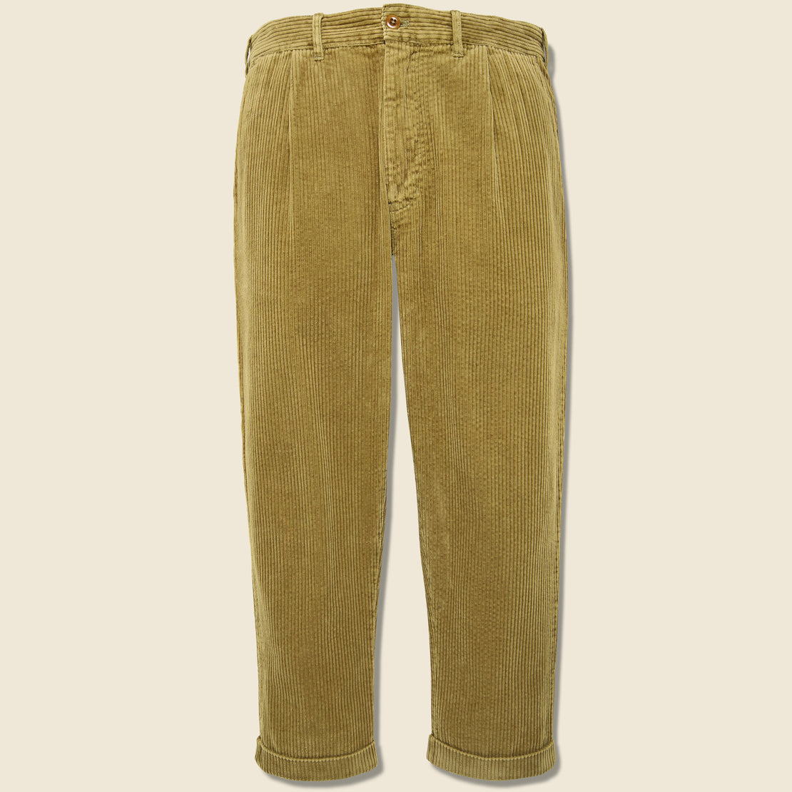 Alex Mill Rugged Corduroy Standard Pleated Pant - Khaki