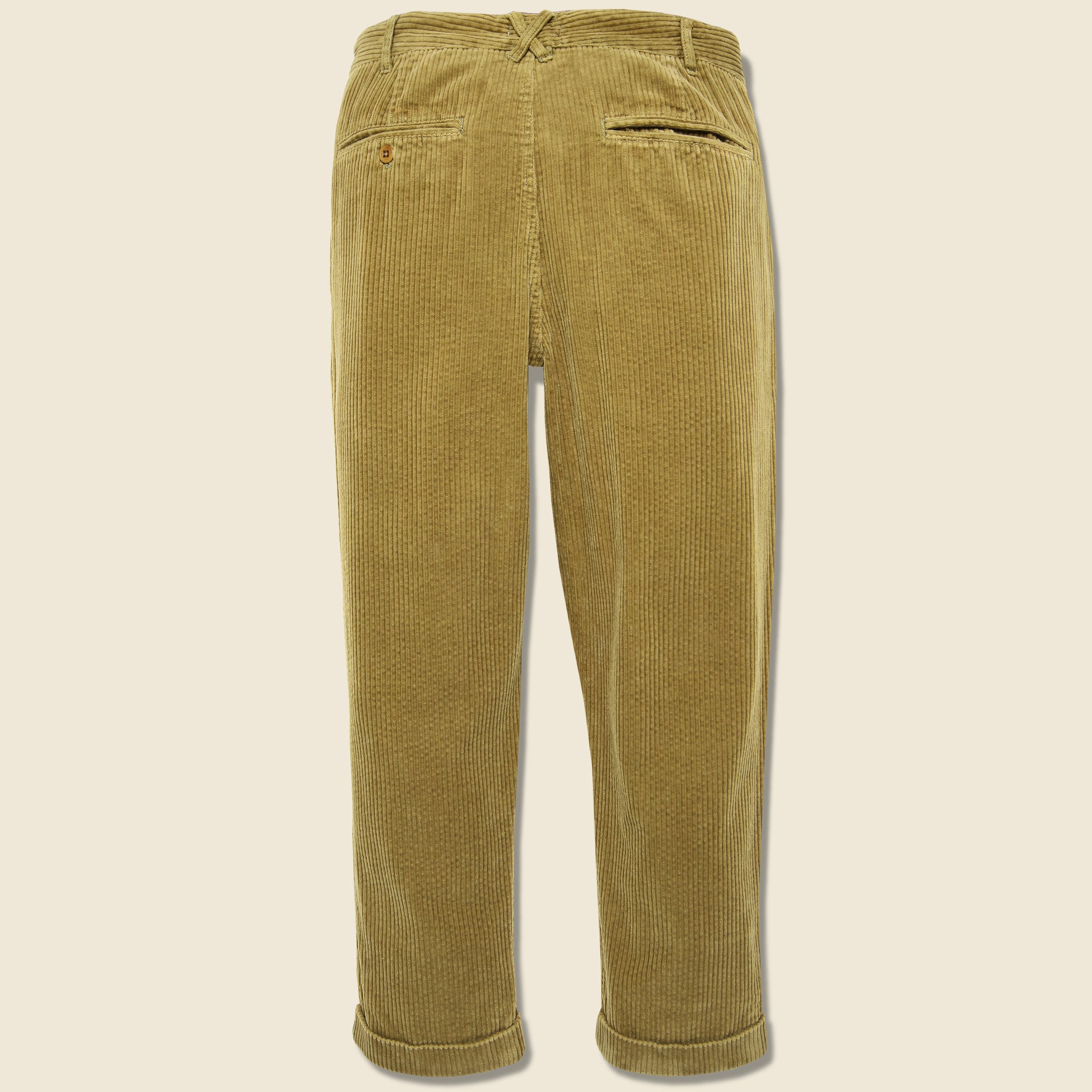 Rugged Corduroy Standard Pleated Pant - Khaki - Alex Mill - STAG Provisions - Pants - Corduroy