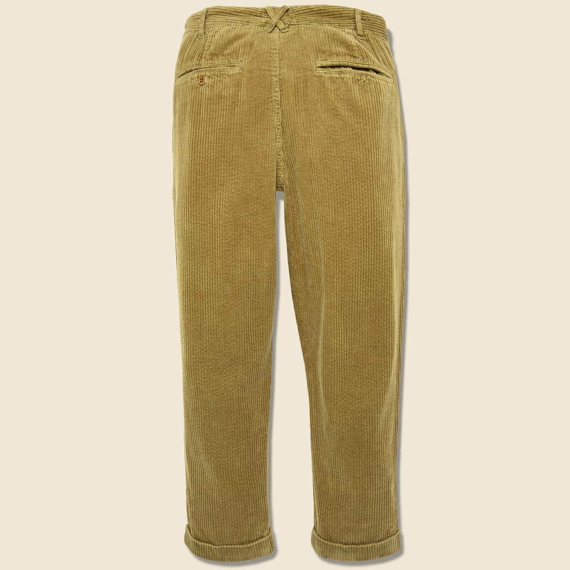 Rugged Corduroy Standard Pleated Pant - Khaki - Alex Mill - STAG Provisions - Pants - Corduroy