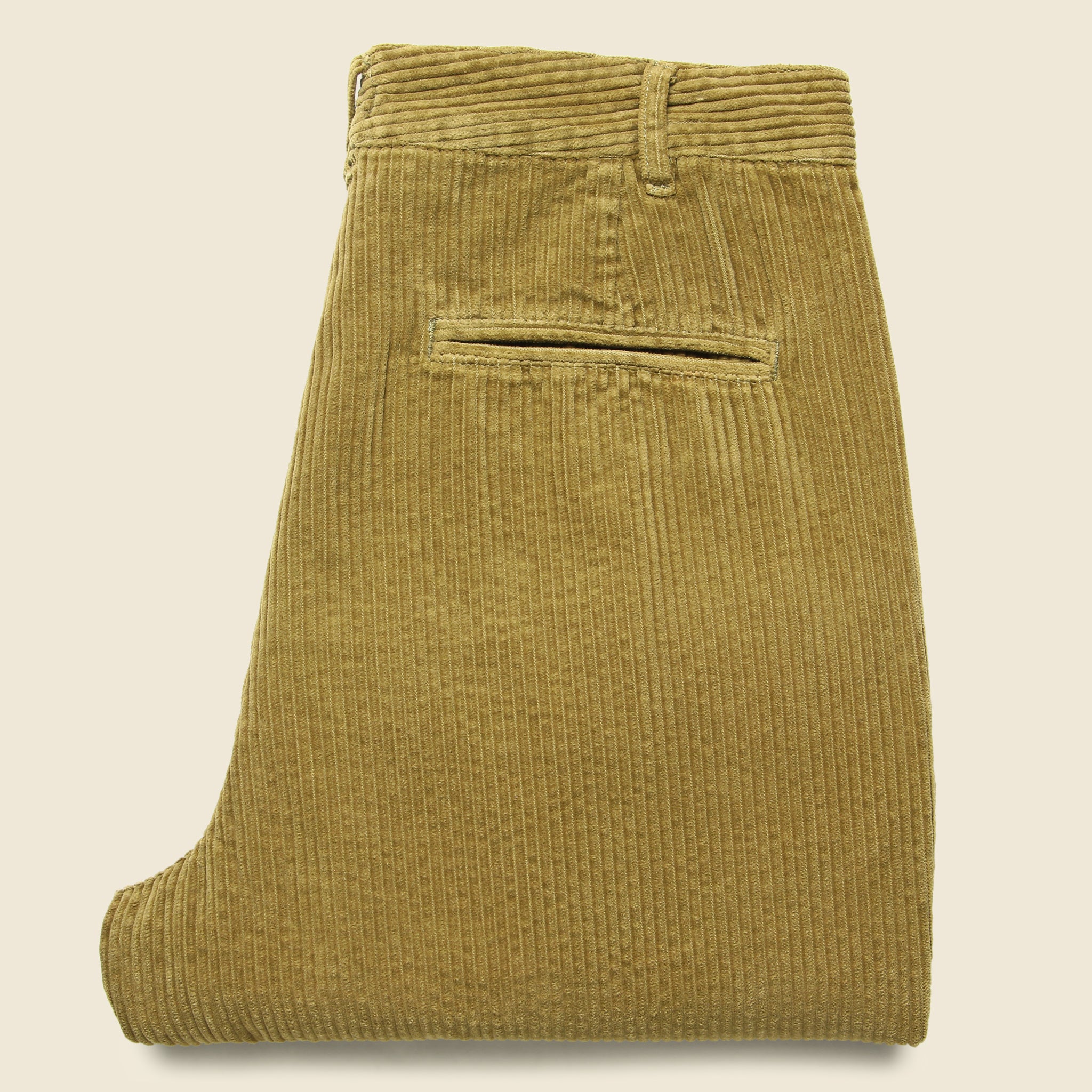 Rugged Corduroy Standard Pleated Pant - Khaki - Alex Mill - STAG Provisions - Pants - Corduroy
