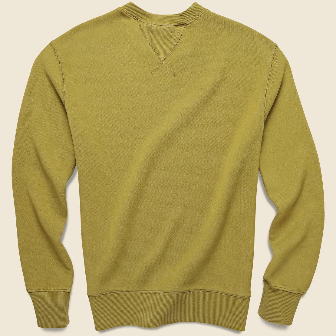 Garment Dyed Crewneck Sweatshirt - Golden Olive - Alex Mill - STAG Provisions - Tops - Fleece / Sweatshirt