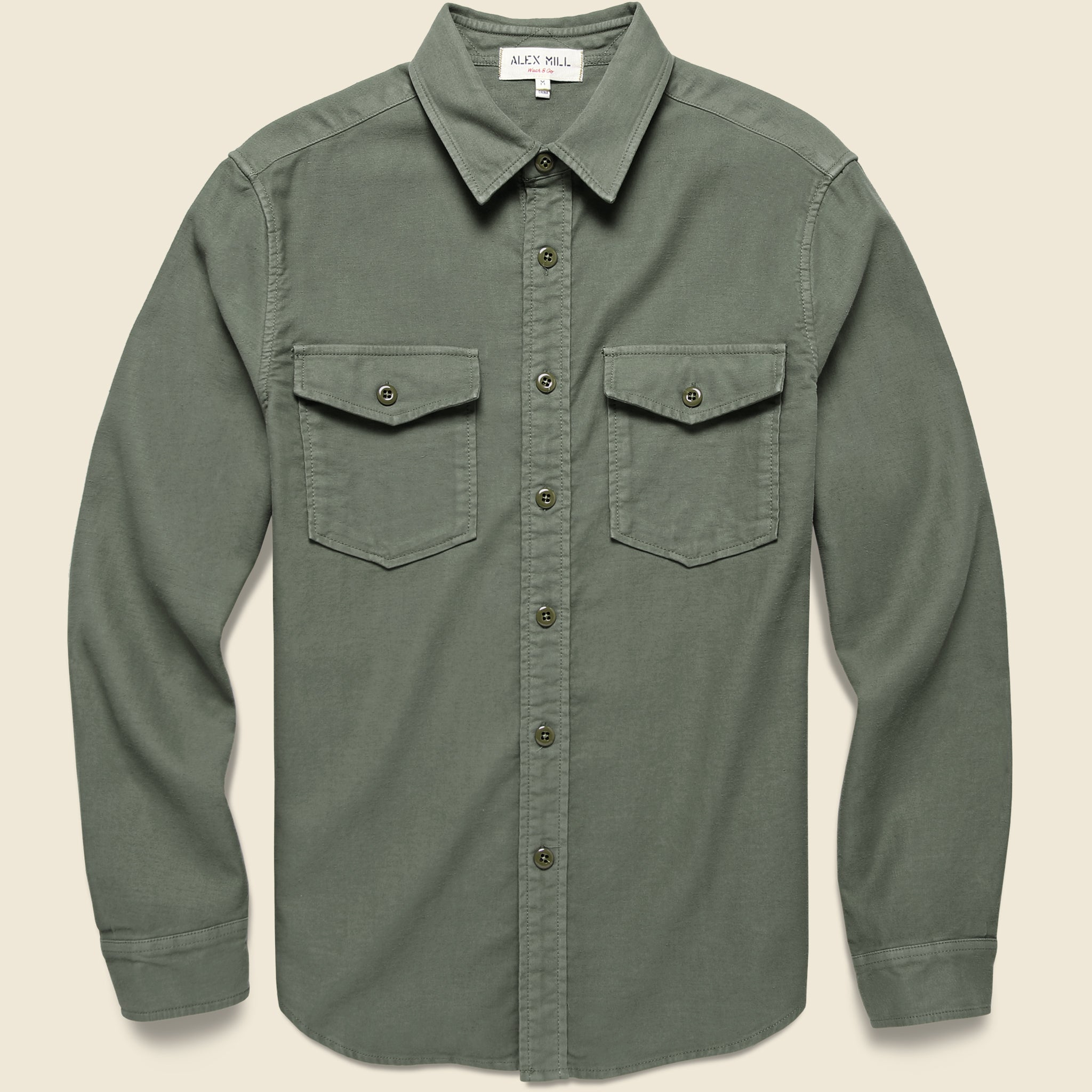 Chamois Frontier Shirt - Thyme - Alex Mill - STAG Provisions - Tops - L/S Woven - Solid