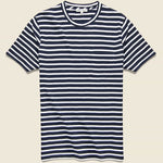 Stripe Slub Pocket Tee - Natural/Navy - Alex Mill - STAG Provisions - Tops - S/S Tee