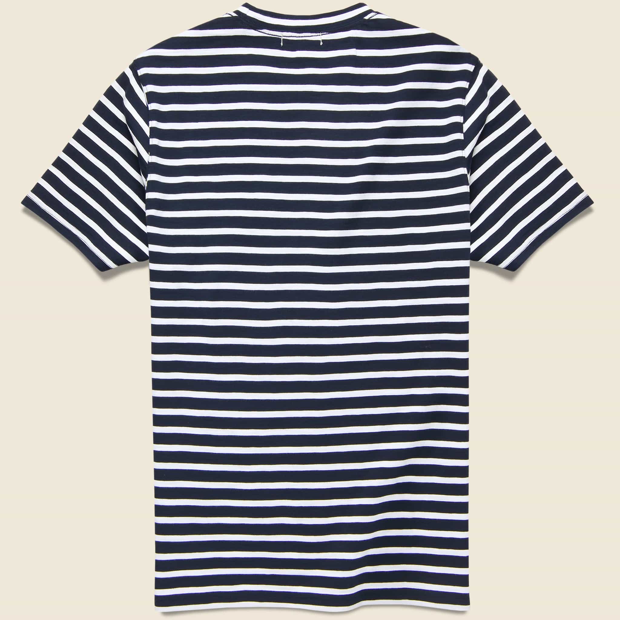 Stripe Slub Pocket Tee - Natural/Navy - Alex Mill - STAG Provisions - Tops - S/S Tee