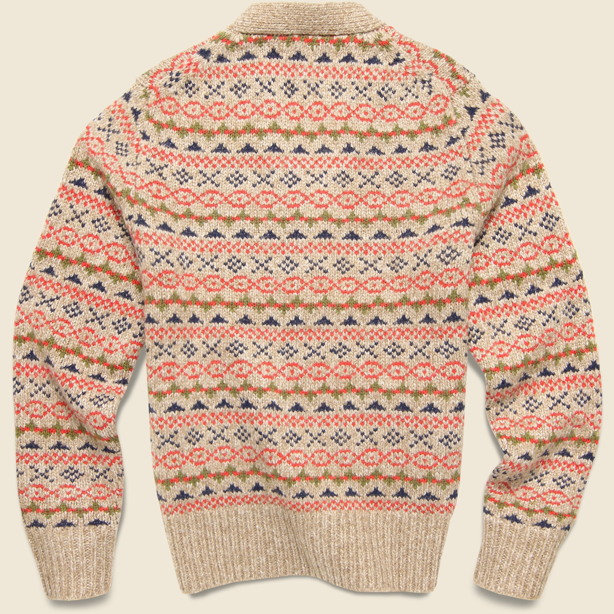 Fair Isle Cardigan - Camel Multi - Alex Mill - STAG Provisions - Tops - Sweater