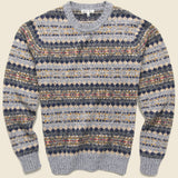 Diamond Fair Isle Sweater - Grey Fair Isle - Alex Mill - STAG Provisions - Tops - Sweater