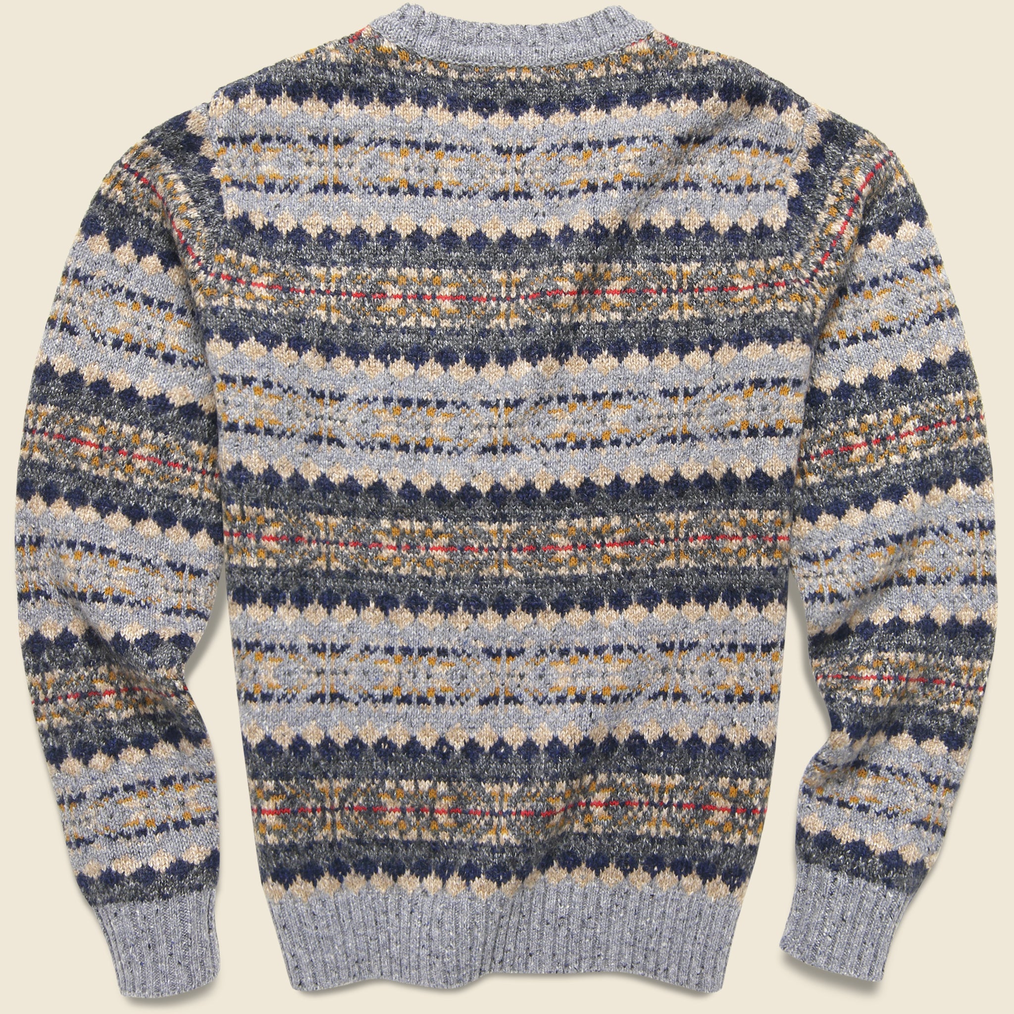 
                          Diamond Fair Isle Sweater - Grey Fair Isle - Alex Mill - STAG Provisions - Tops - Sweater
                        