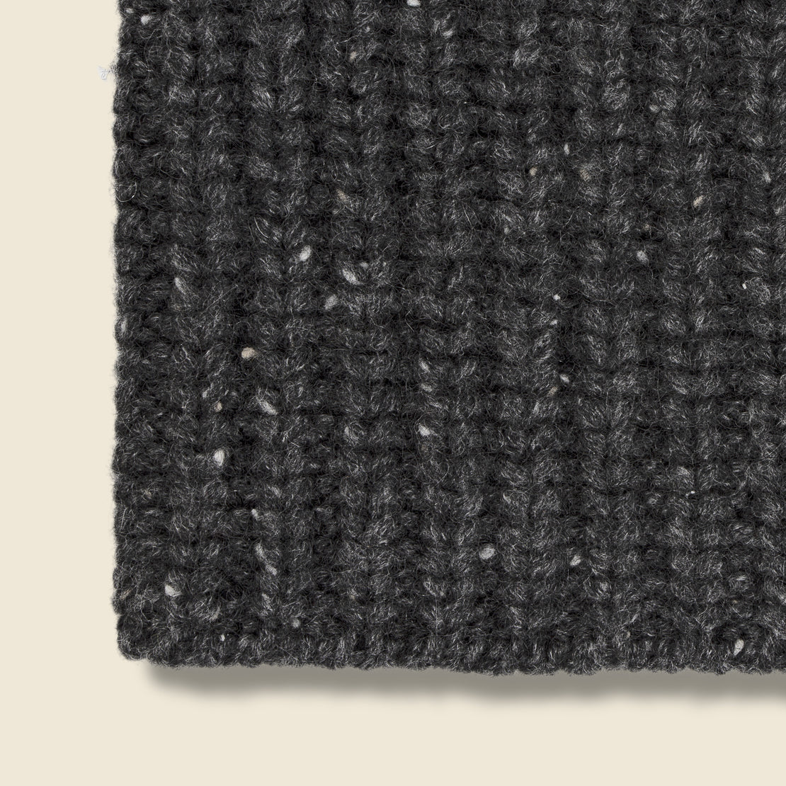 Cashmere Donegal Beanie - Charcoal