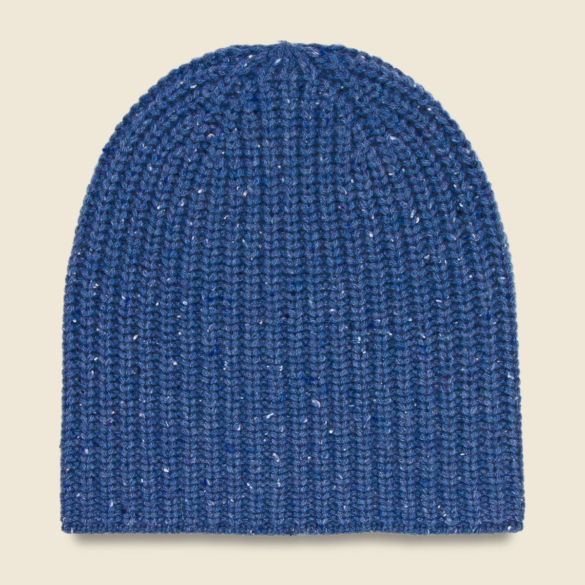 Cashmere Donegal Beanie - Blue