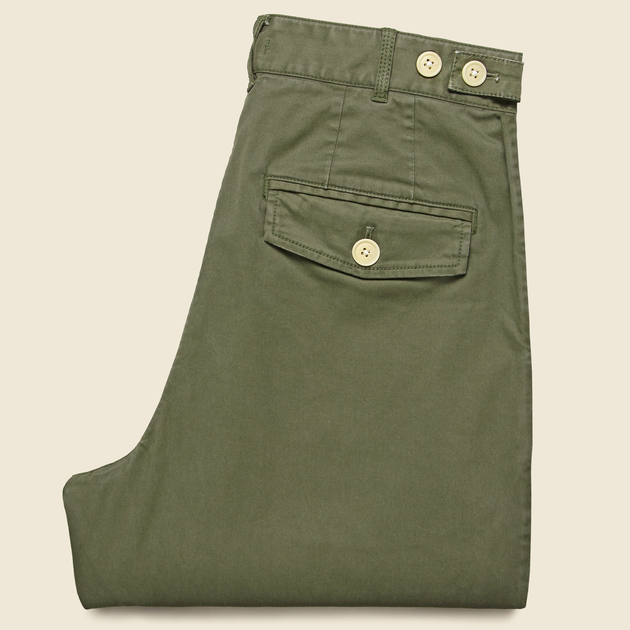 
                          Flat Front Chino - Military Olive - Alex Mill - STAG Provisions - Pants - Twill
                        