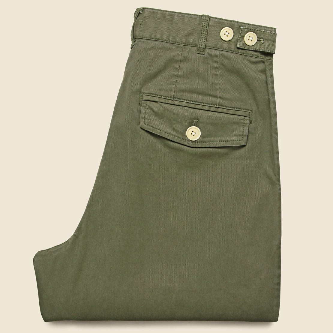 Flat Front Chino - Military Olive - Alex Mill - STAG Provisions - Pants - Twill