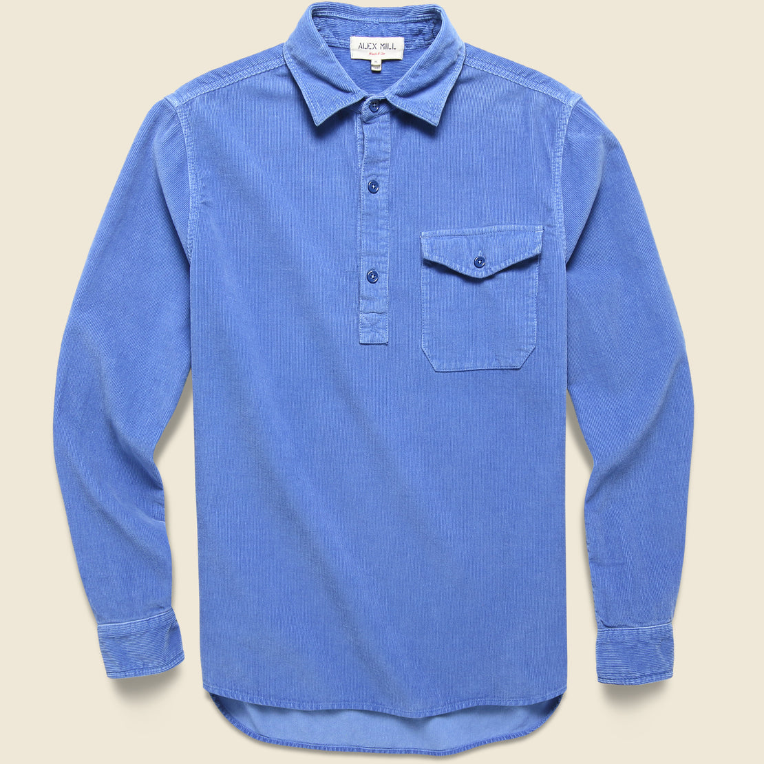 Alex Mill Popover Cord Shirt - Aegean Blue