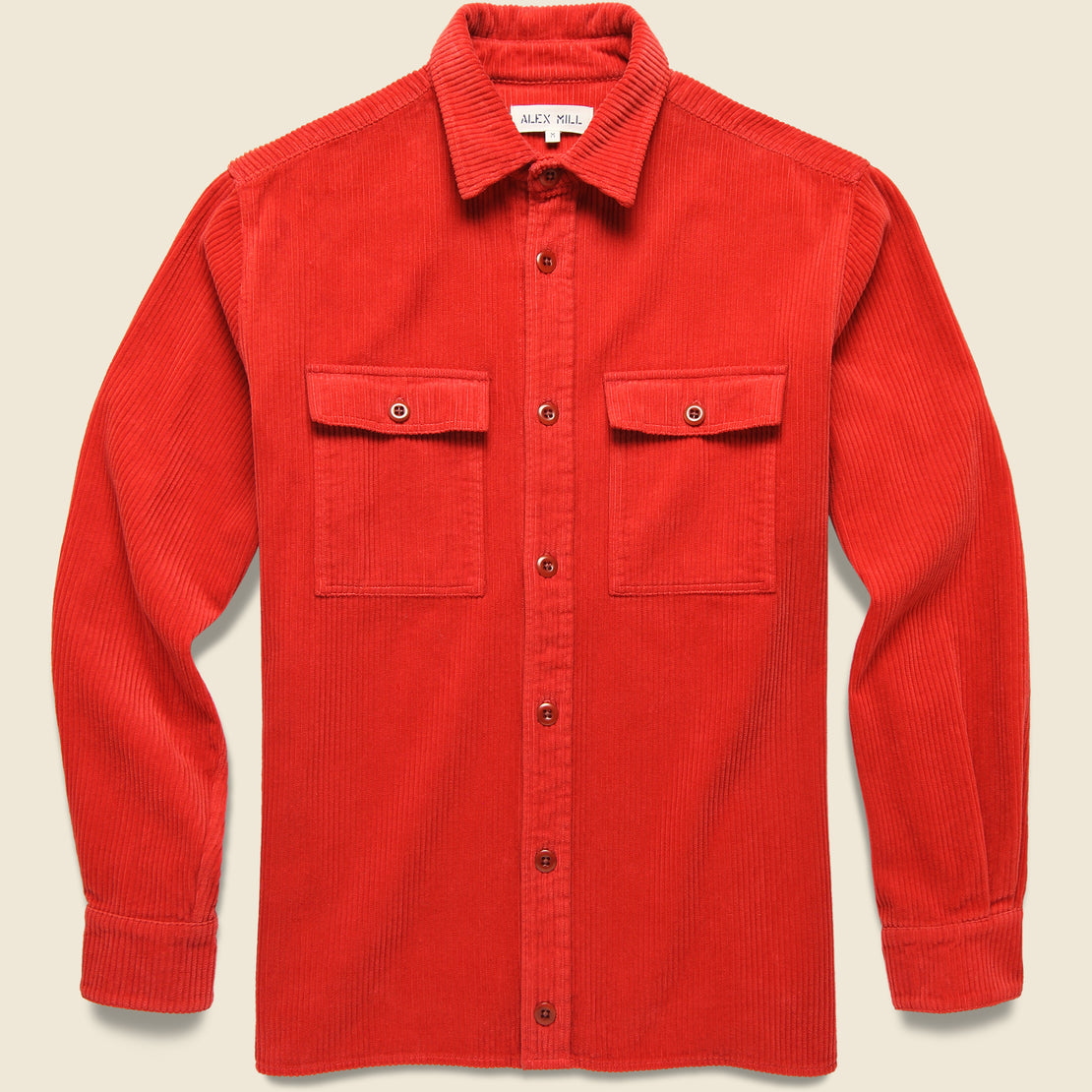 Alex Mill Easy Cord Shirt - Cardinal Red