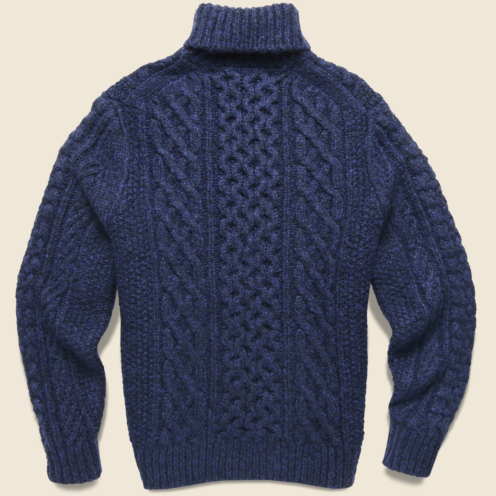 
                          Fisherman Cable Turtleneck - Navy - Alex Mill - STAG Provisions - Tops - Sweater
                        