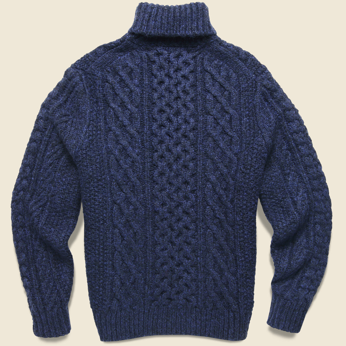 Fisherman Cable Turtleneck - Navy - Alex Mill - STAG Provisions - Tops - Sweater