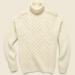 Fisherman Cable Turtleneck - Ivory - Alex Mill - STAG Provisions - Tops - Sweater