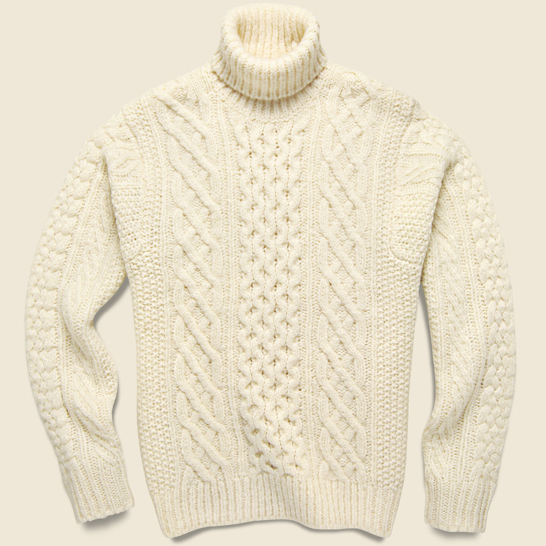 Alex Mill Fisherman Cable Turtleneck - Ivory