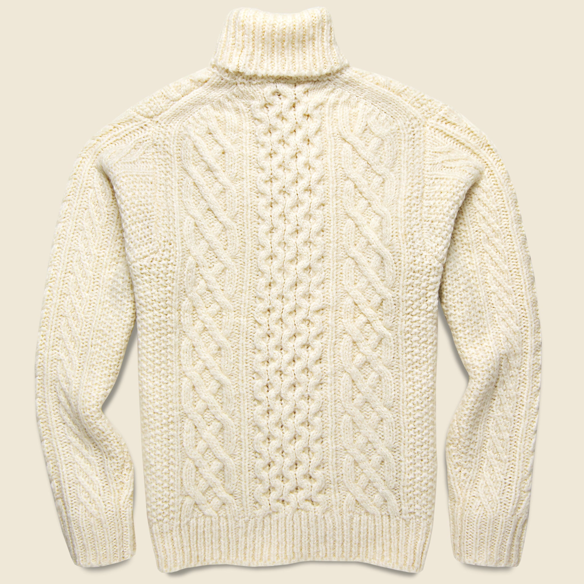 
                          Fisherman Cable Turtleneck - Ivory - Alex Mill - STAG Provisions - Tops - Sweater
                        