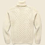 Fisherman Cable Turtleneck - Ivory - Alex Mill - STAG Provisions - Tops - Sweater