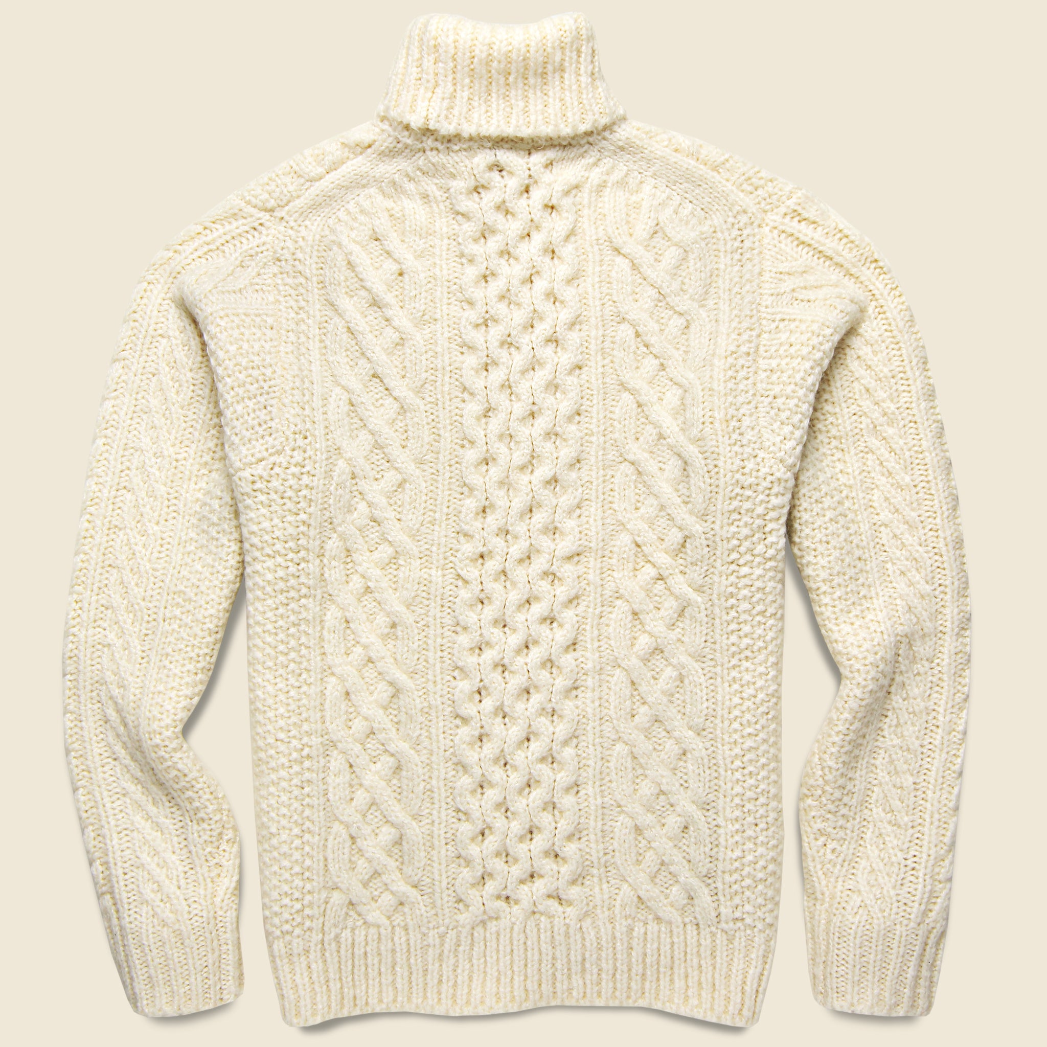Fisherman Cable Turtleneck - Ivory - Alex Mill - STAG Provisions - Tops - Sweater